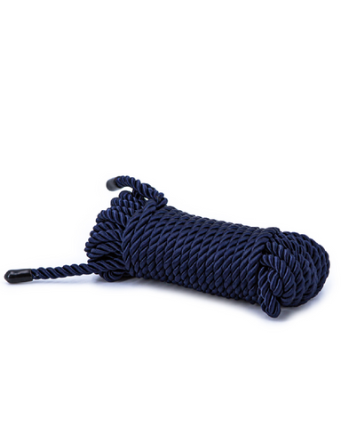 Bondage Couture Rope 25 Feet - Blue rope on white background 