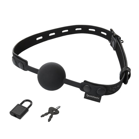 Sincerely Locking Lace Silicone Ball Gag by Sportsheets