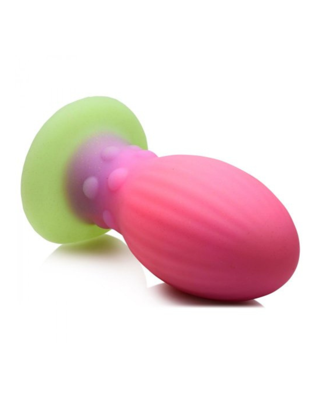 Xeno Egg Glow In The Dark Extra Large Silicone Egg showing the front horizontally on a white background