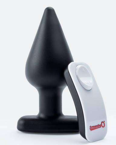 Screaming O My Secret Remote Vibrating Xl Butt Plug - Black with the remote