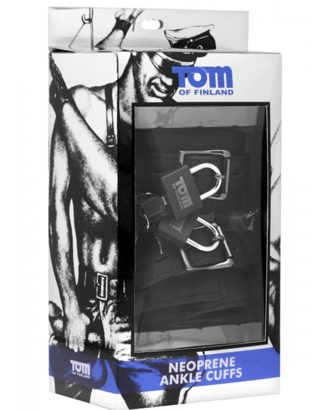 Tom of Finland Neoprene Ankle Cuffs with Locks package