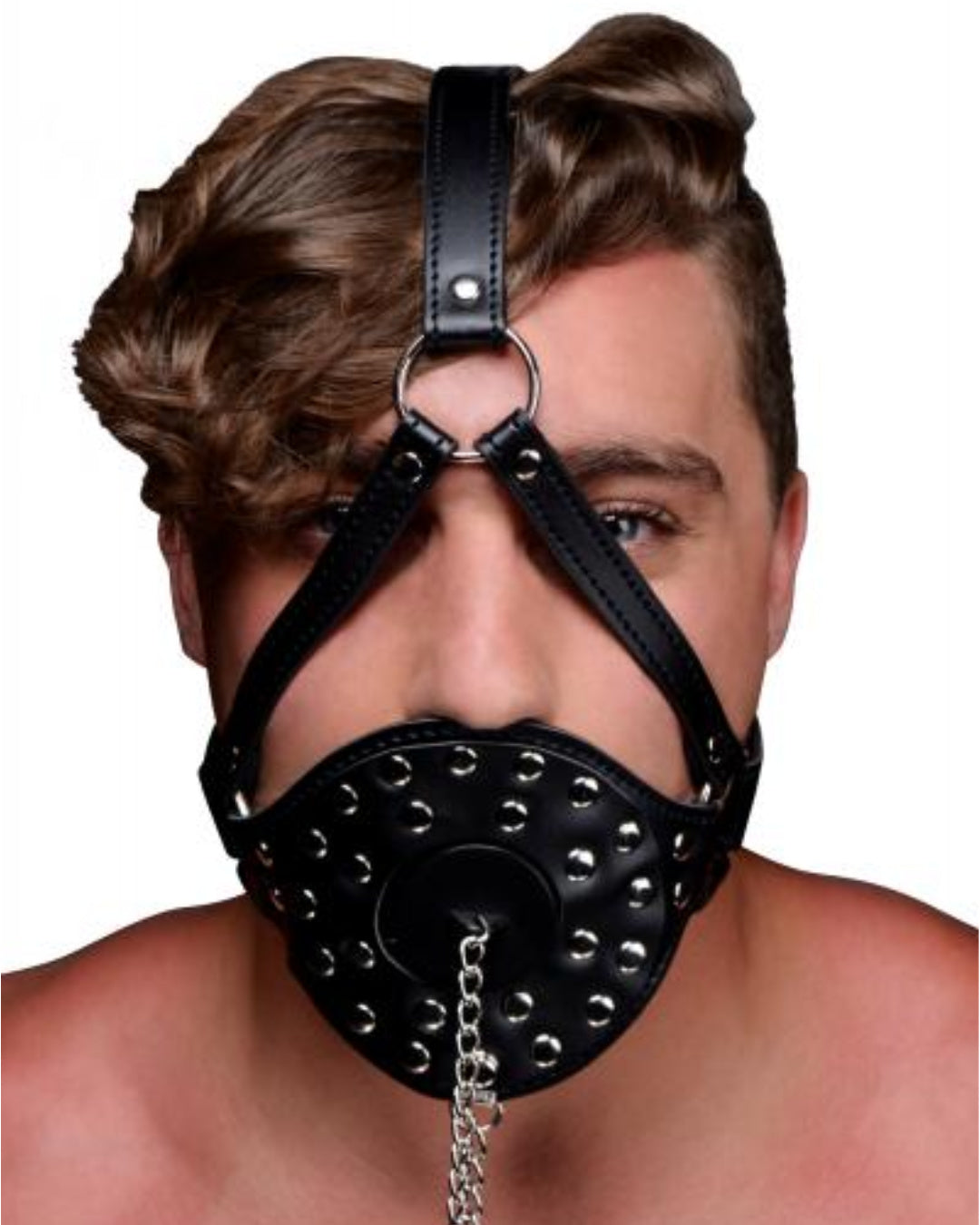 Strict Open Mouth Head Harness  Front View