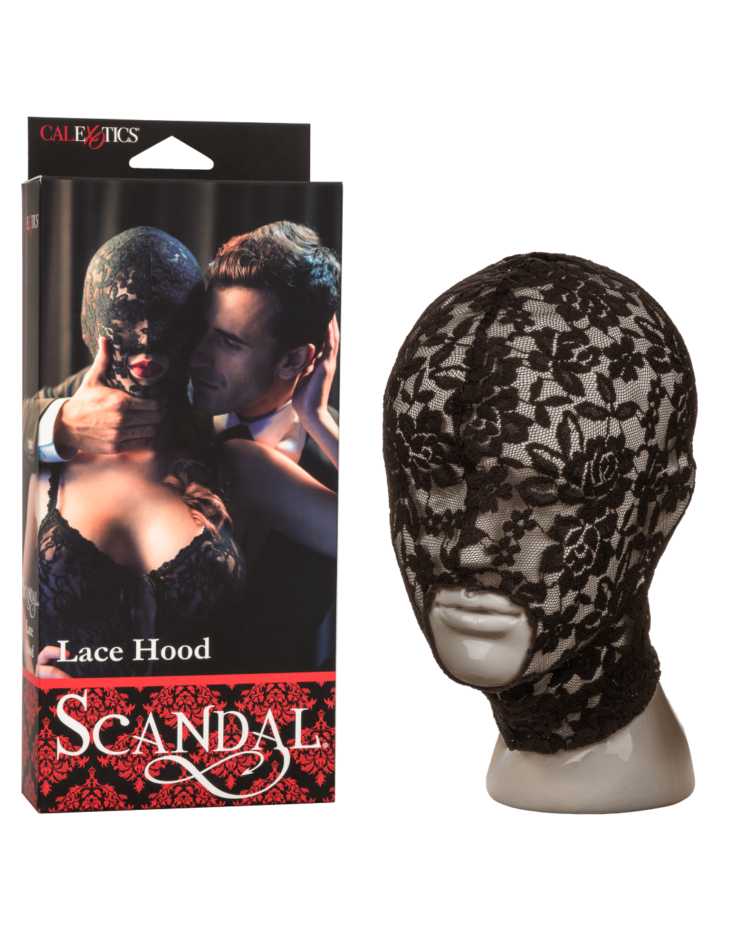 Scandal Lace Sensory Deprivation Hood - Black with box