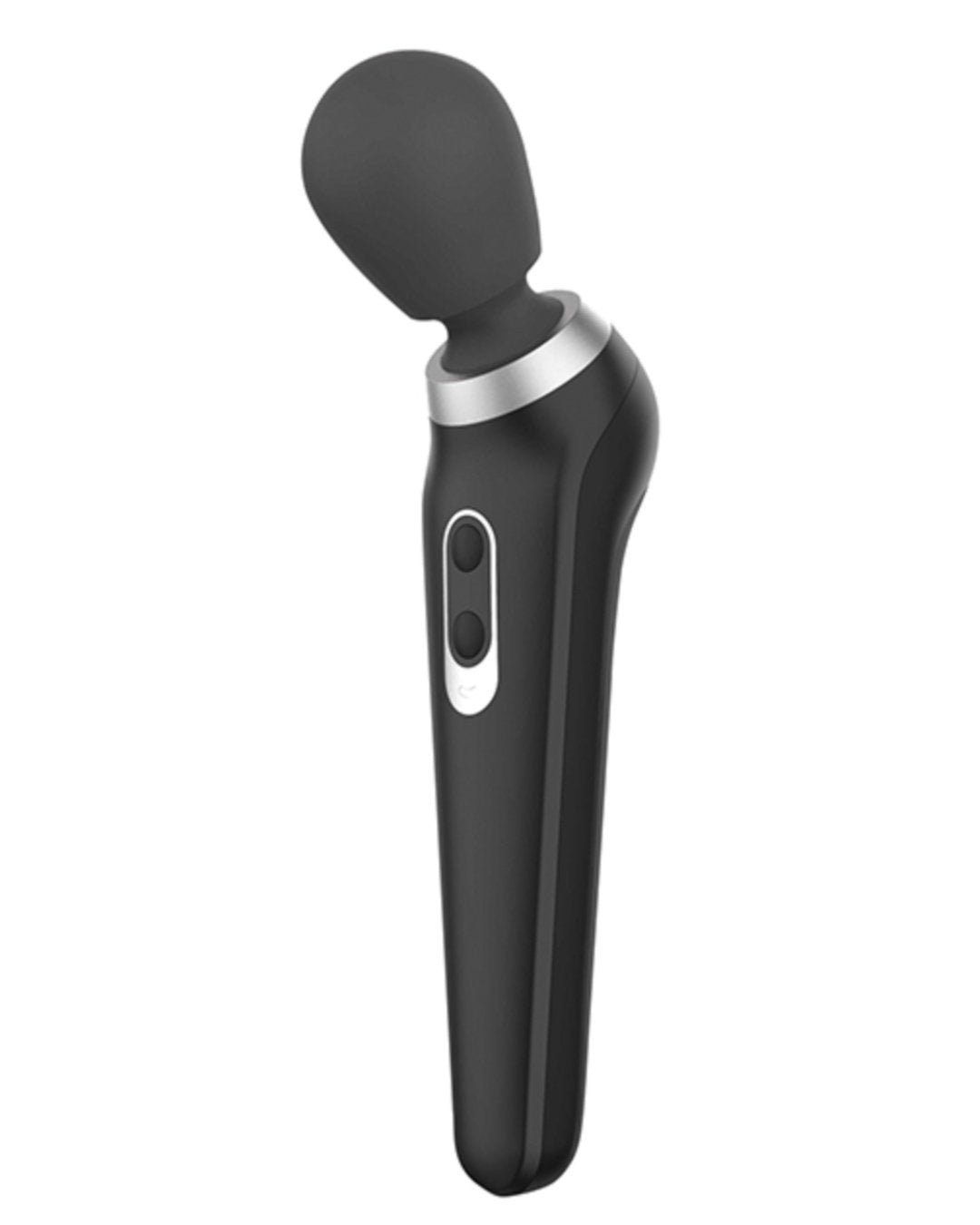 Palm Power Extreme Rechargeable Wand Vibrator by BMS Enterprises - Black Sideview