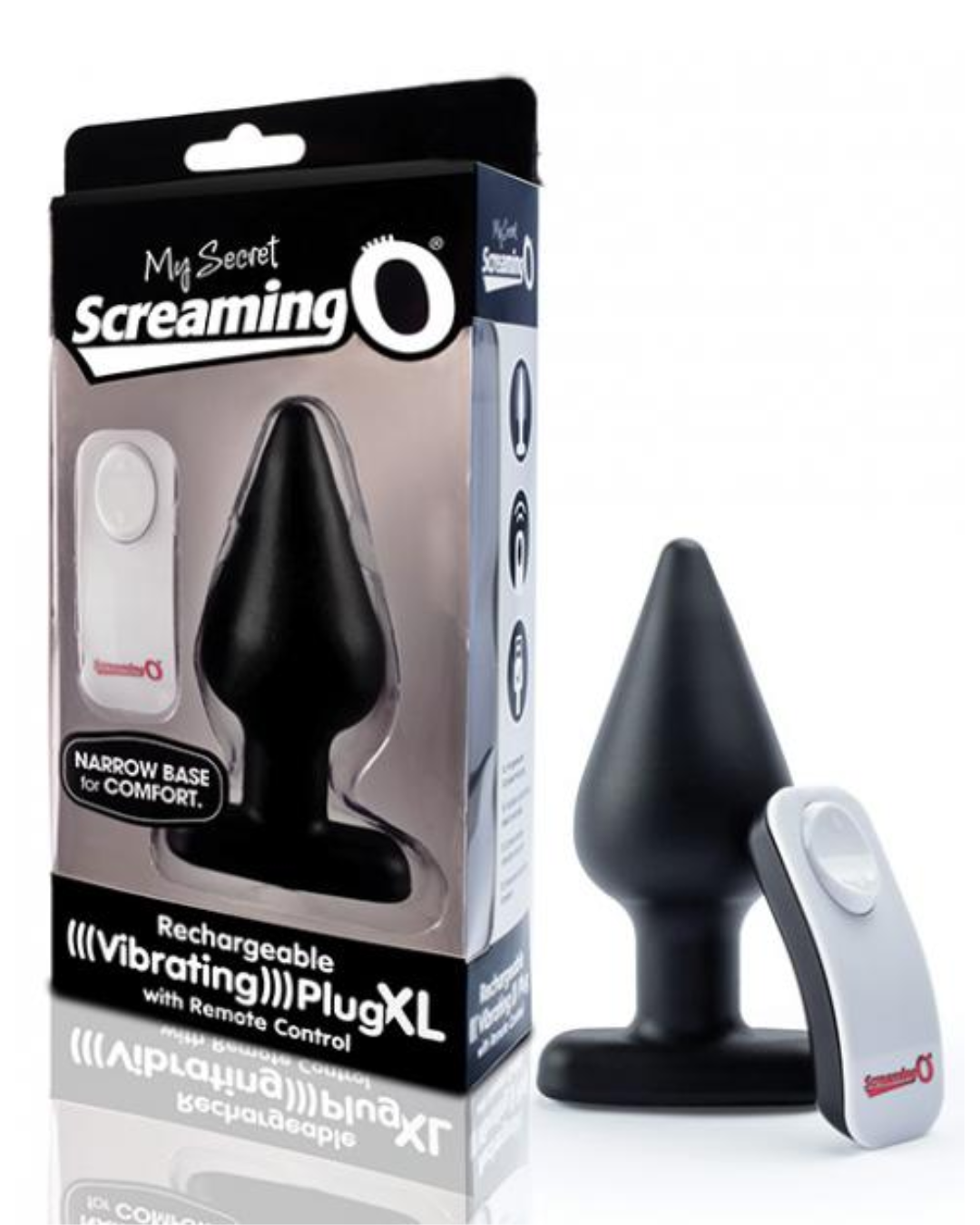 Screaming O My Secret Remote Vibrating Xl Butt Plug - Black box