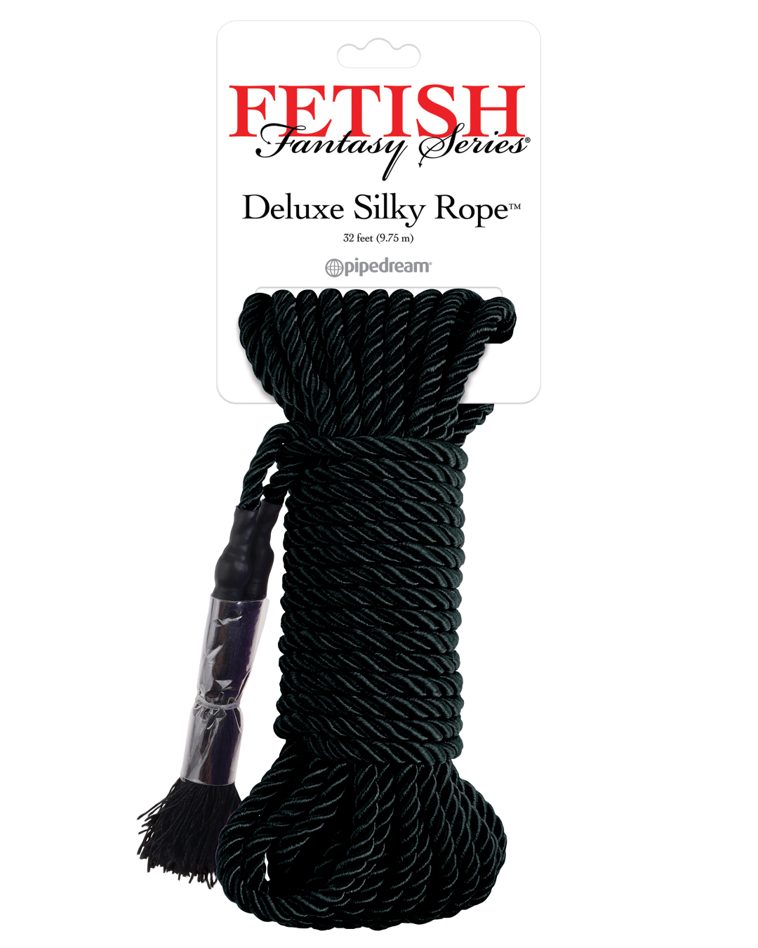 Fetish Fantasy Japanese Silk Rope 35 Feet - Black