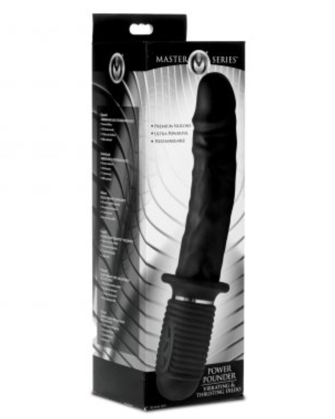 Power Pounder 10.75 Inch Vibrating And Thrusting Waterproof Silicone Dildo