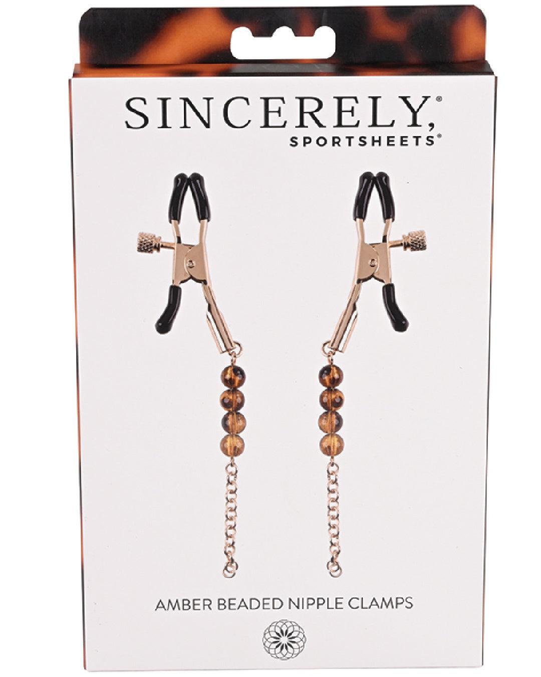 Sincerely Amber Beaded Nipple Clamps box 
