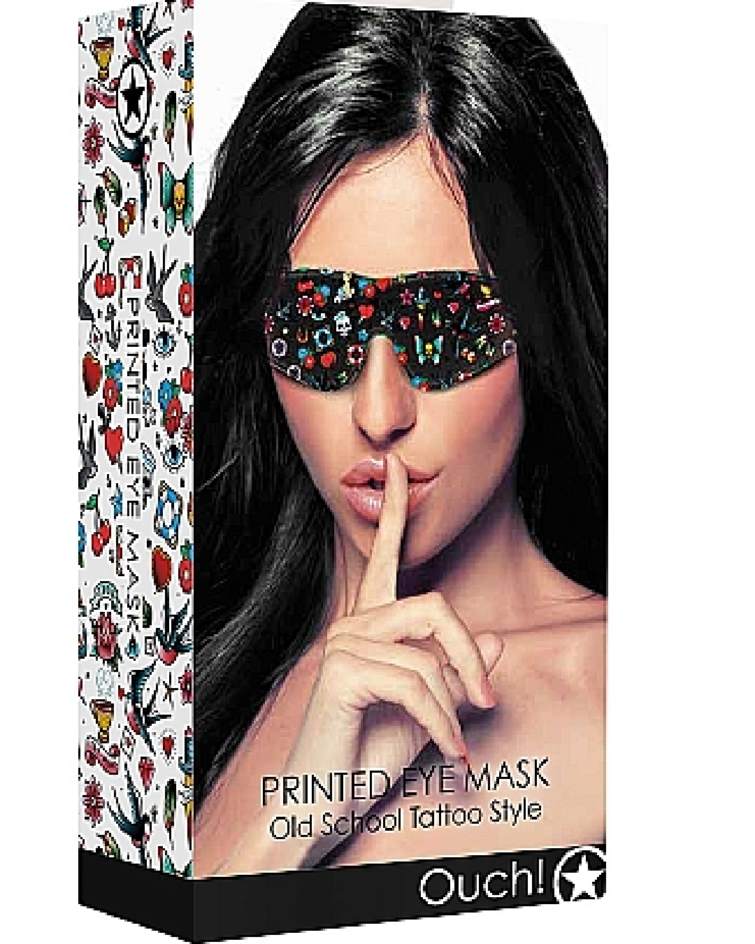 Ouch! Old School Tattoo Style Printed Eye Mask  product box 