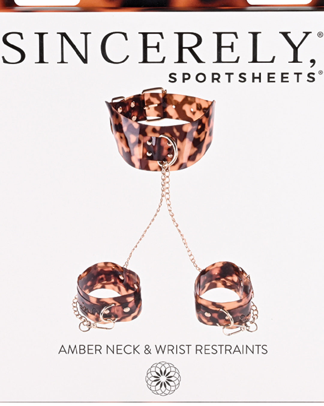 Sincerely Amber Adjustable Neck and Wrist Restraints front of box 