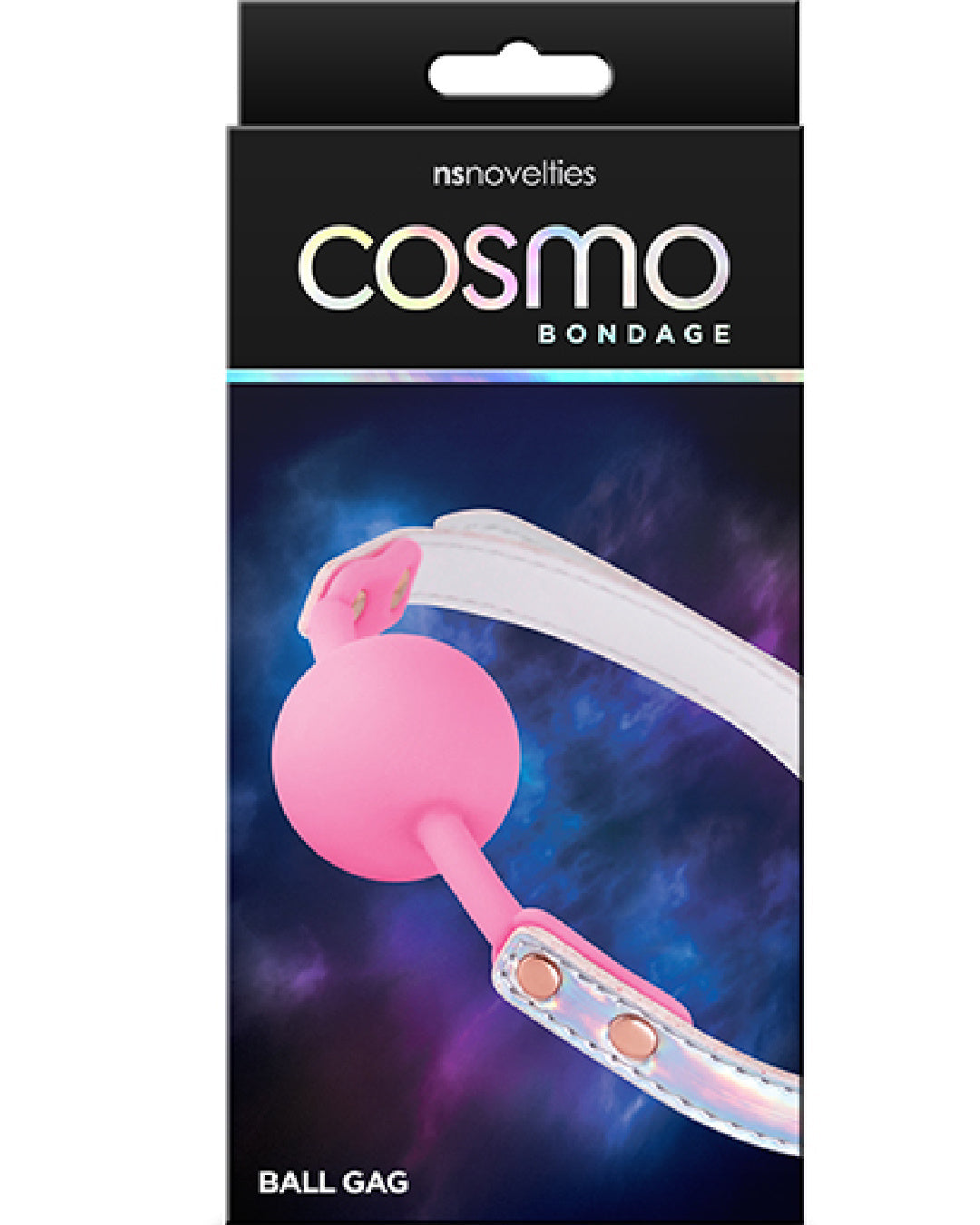 Cosmo Bondage Holographic Ball Gag product box 