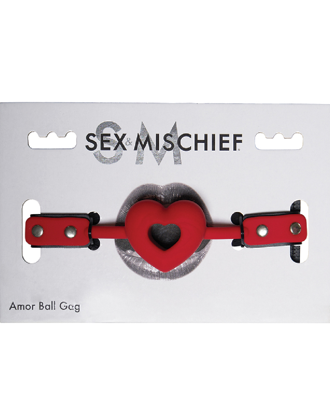 Sex & Mischief Amor Heart Shaped Ball Gag package 