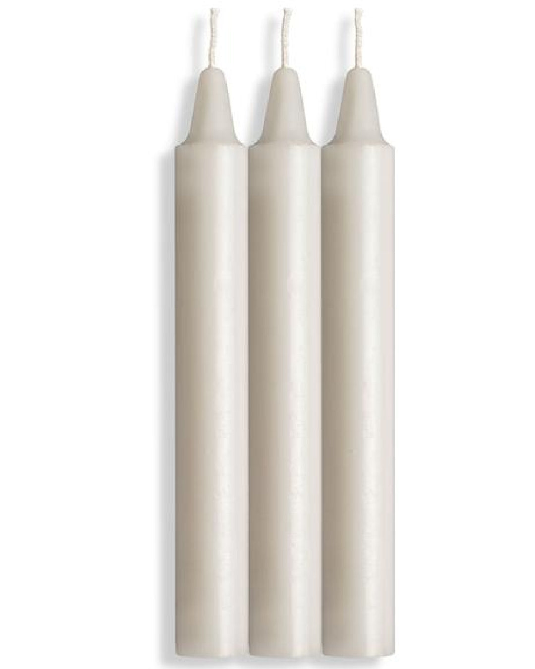 Lacire Drip Pillar Massage Candles - White  3 candles upright with white wick 