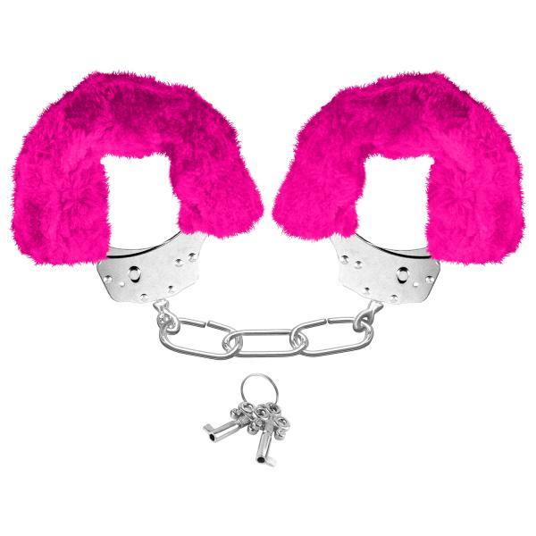 Furry Neon Handcuffs - Pink