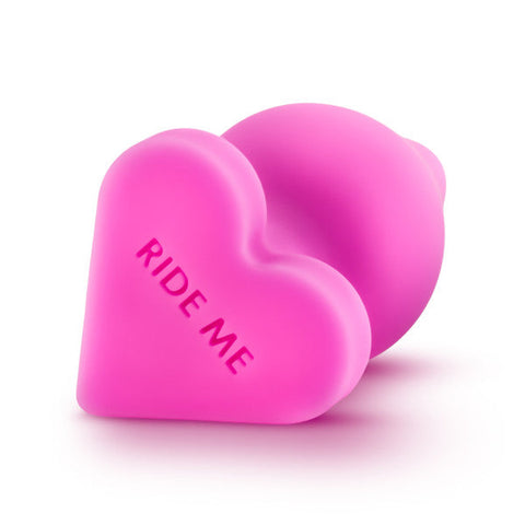 Naughtier Intermediate Candy Heart Butt Plug by Blush Novelties - Ride Me Pink bottom