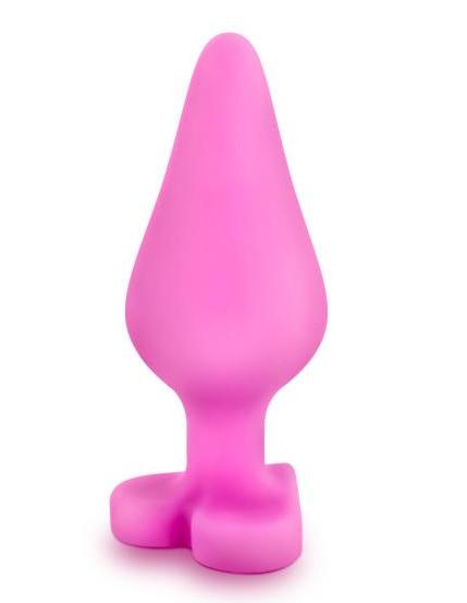 Naughty Candy Heart Butt Plug by Blush Novelties - Be Mine Pink side