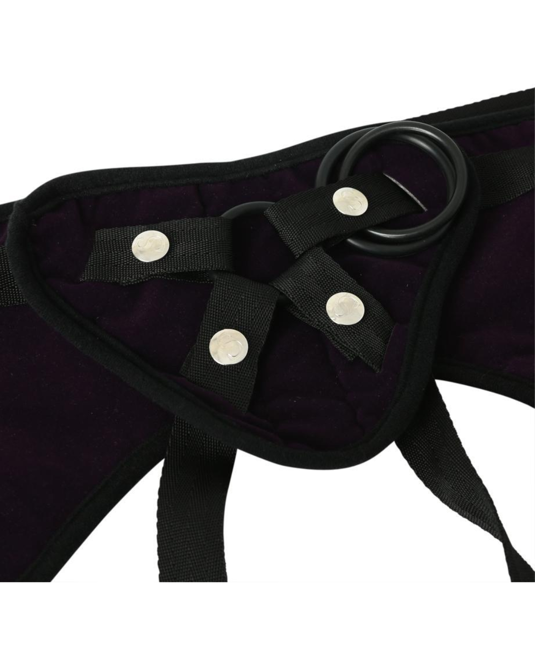 Sportsheets Plus Size Beginners Strap On Harness - Purple close up 
