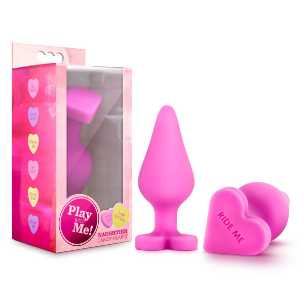 Naughtier Intermediate Candy Heart Butt Plug by Blush Novelties - Ride Me Pink box