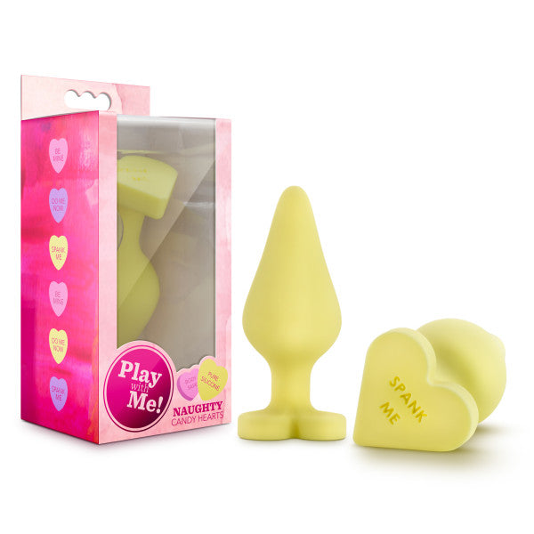 Naughty Candy Heart Butt Plug by Blush Novelties - Spank Me Yellow box