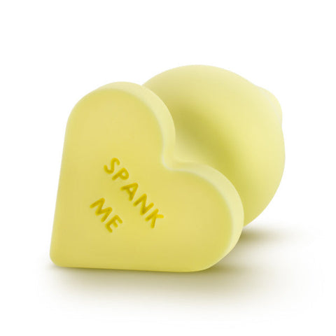 Naughty Candy Heart Butt Plug by Blush Novelties - Spank Me Yellow bottom
