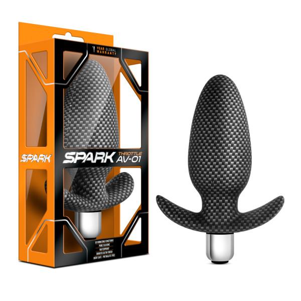 Spark Throttle AV 01 Silicone Butt Plug by Blush - Carbon Fiber